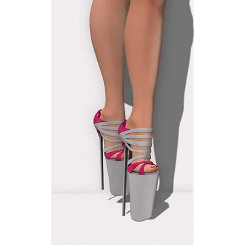 

Mixed Color Hollow Platform Sandals Thin High Heel Sexy Fashion Cool Summer Casual Big Size Woman Shoes Zapatillas Mujer