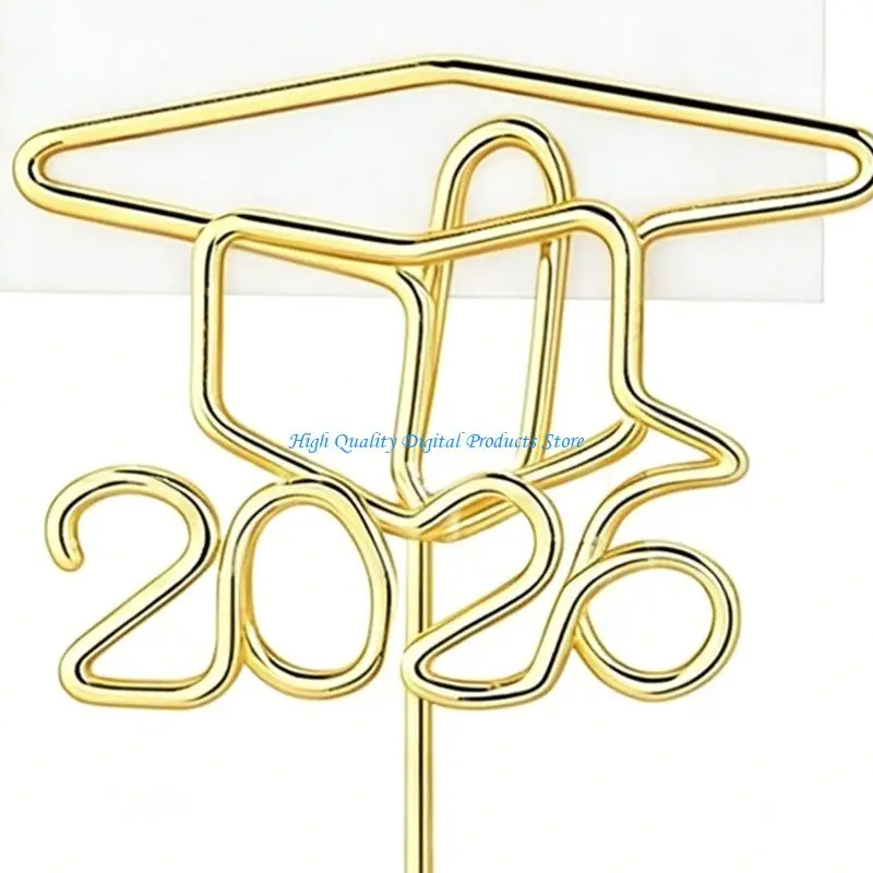 U2JE Pack Of 20 Creative Cap Shaped Metal Table Number Holders For Wedding Party Office Decors Memo Photo Note Card Clips