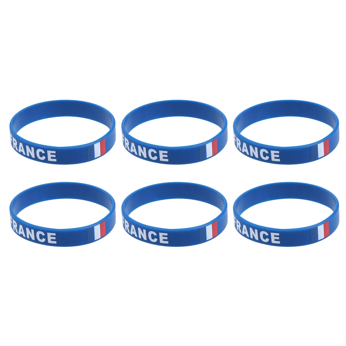

10 Pcs Baseball Silicone Bracelet Men and Women French Pride Wristband Bracelets