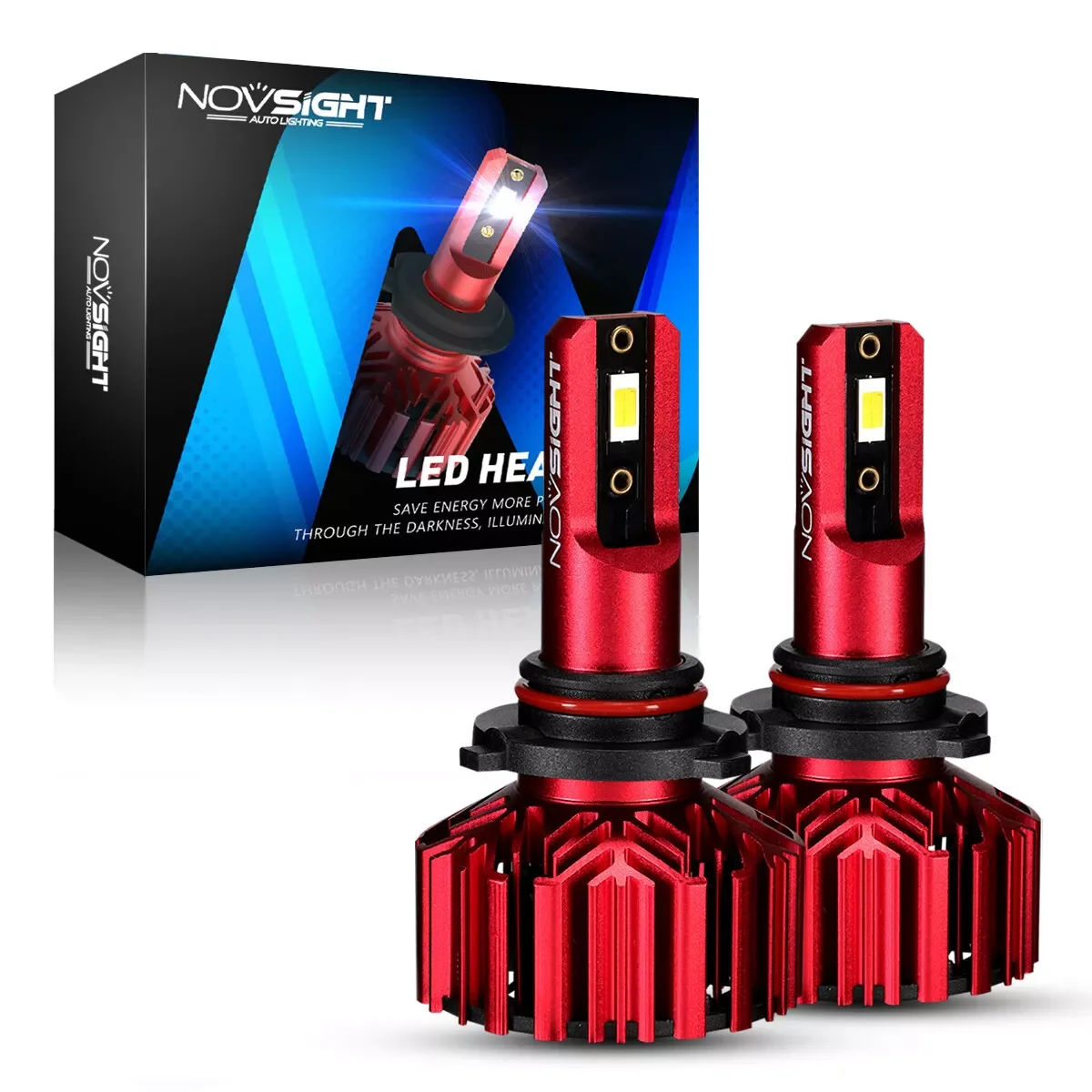 NOVSIGHT H7 H11 9005 HB3 LED Headlight Bulb Kit Hi/Lo Beam 10000LM 60W White  Mini Size Auto Headlamp Hi/Low Car Headlight Bulbs