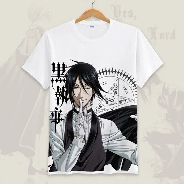 

Anime Black Butler Cosplay Unisex Short Sleeve T-shirt Casual Tee Summer Tops#F5