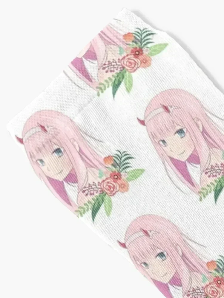 Zero Two, Darling in the Franxx Socks kids Crossfit floral designer brand Socks Girl Men's