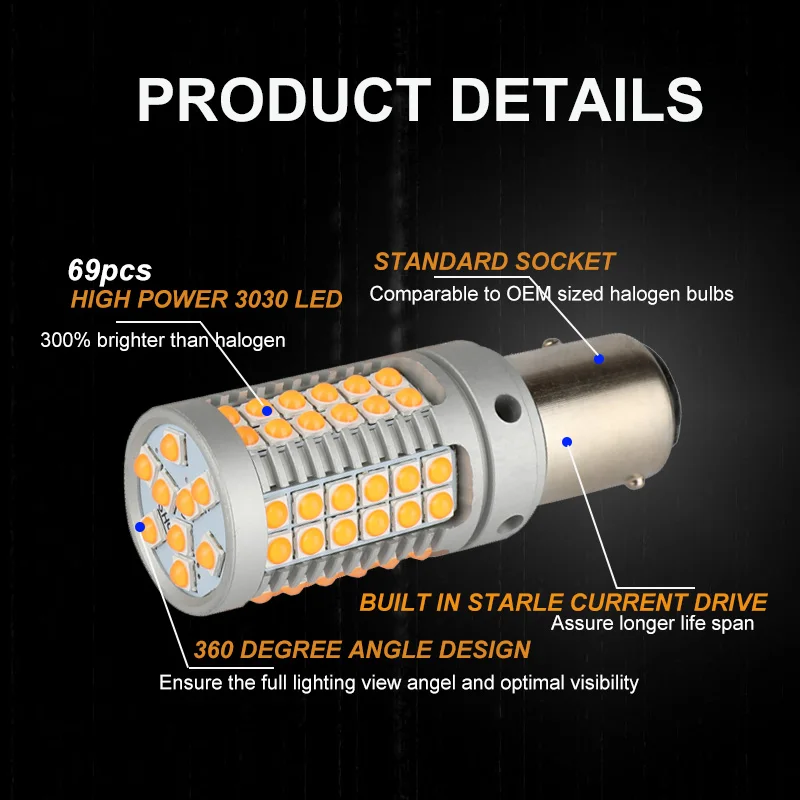 For Hyundai Ioniq 2021 LED Bulbs Exterior Front Rear Turn Signal Backup Reversing License Plate Light Bulbs Canbus