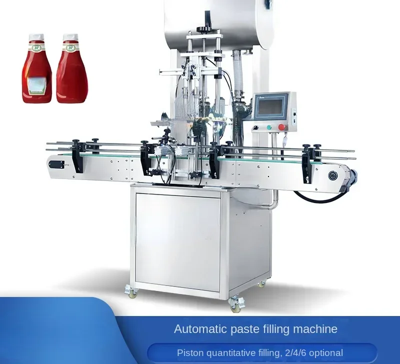 2/4/6 Head Automatic Vertical Paste Filling Machine 2 Head Servo Canned Sub-Installed Machine