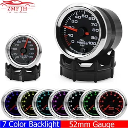 7 colori 52MM Tacho Meter PRM Rapporto aria combustibile Boost Gauge Tensione EGT Gauge Acqua Olio Temp Misuratore di pressione olio Calibro da 2 pollici Pod Holder