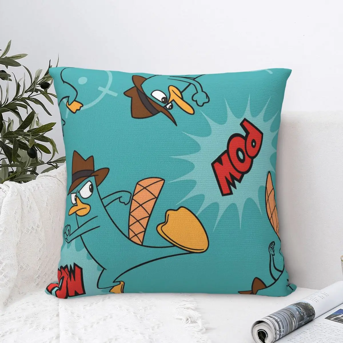 Perry The Platypus Pillow Case Cartoon Cushion Covers Customized Zippered Decor Pillowcover for Living Room 18