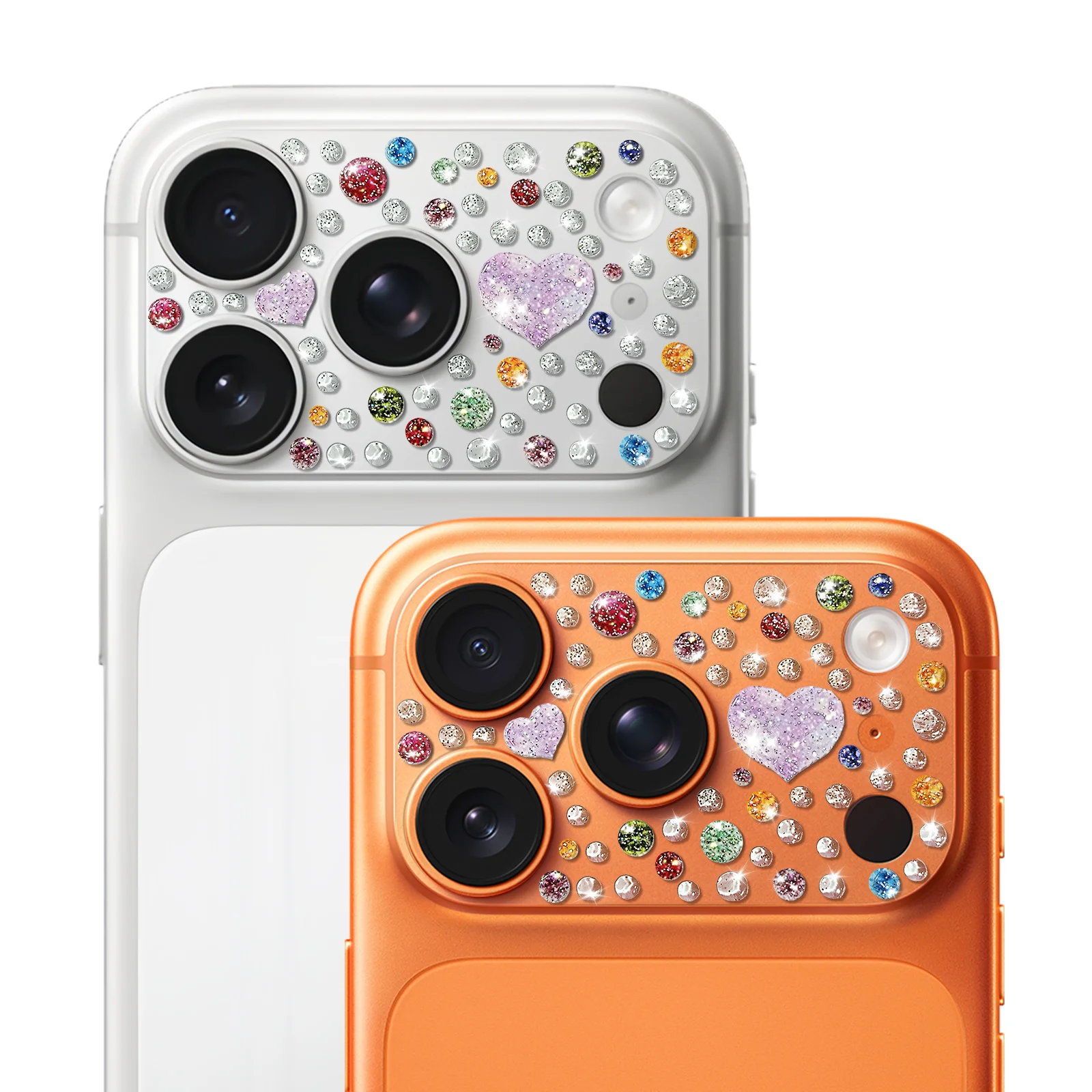 لون الماس 9H HD حامي عدسة الكاميرا آيفون 17 برو 17 برو ماكس حلقة معدنية عدسة الزجاج المقسى فيلم غطاء #2