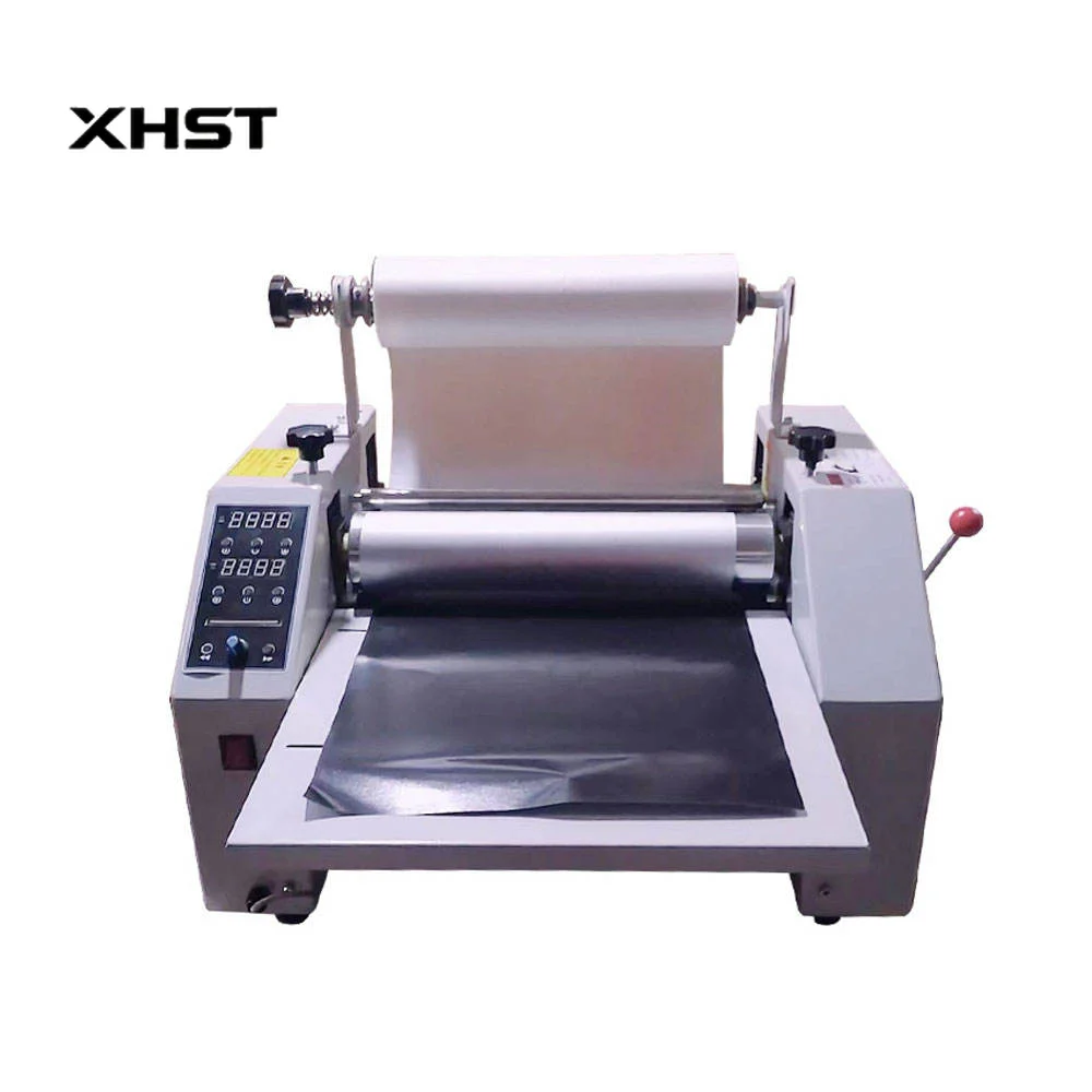 CG8350 Laminator 330mm Laminating Width Dual Rollers with Independent Temperature Control Optional Anti-Rolling Device Slitting
