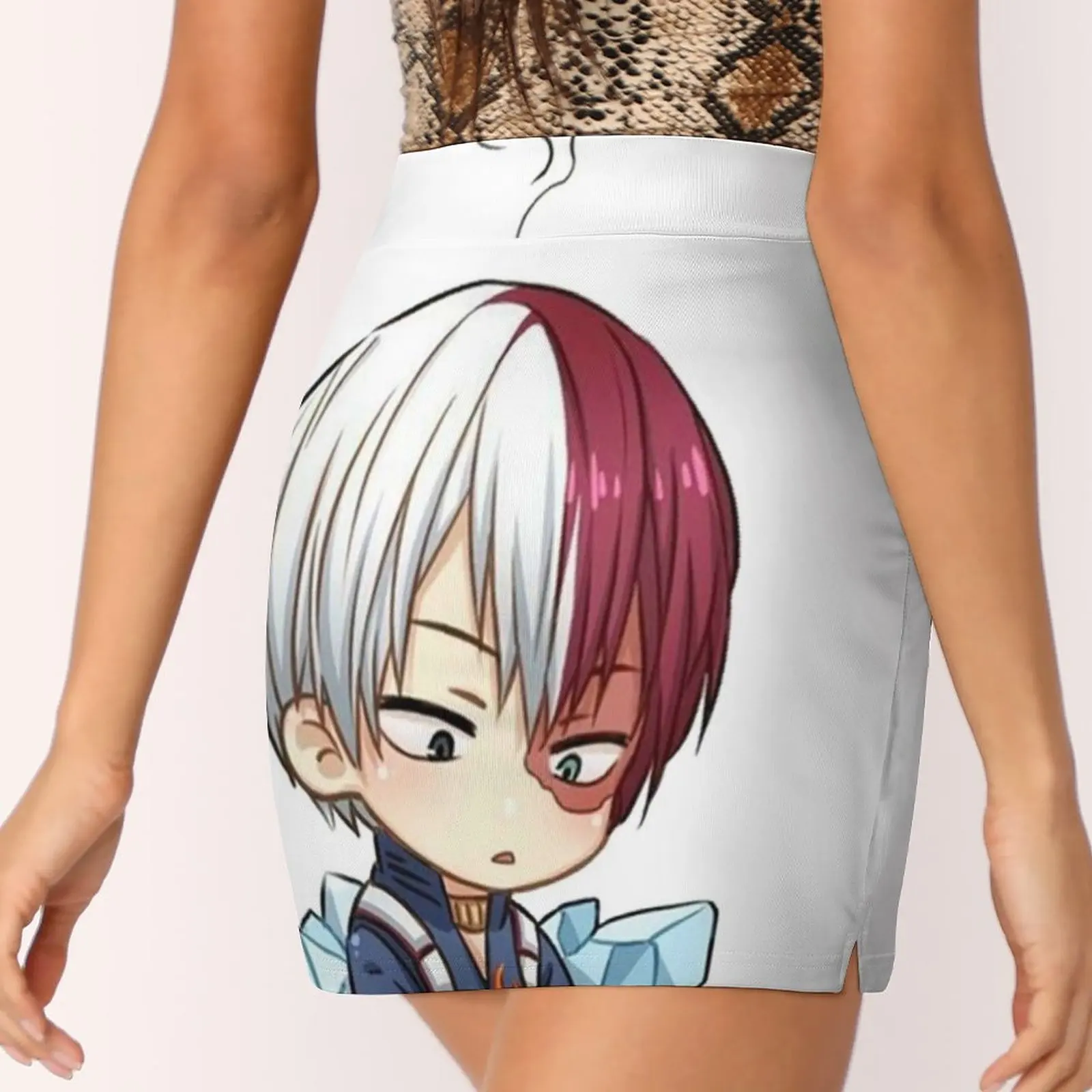 Shoto Todoroki Chibi Women's skirt Y2K Summer Clothes 2022 Kpop Style Trouser Skirt With Pocket Shoto Todoroki Chibi Sleeve