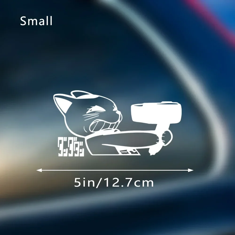 1PC Turbo Granny & Lucky Cat Sticker Anime Cartoon Vinyl Decal Waterproof for Car Body Window Decor