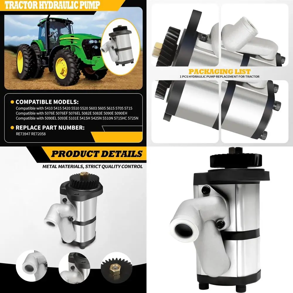 

Universal Replacement Hydraulic Pump for Tractors 5520, 5603, 5615, 5715, 5093E, 5101E, 5415H, 5425N, 5510, 5605, 5705, 5076E, 5