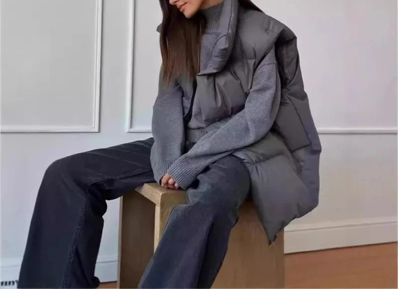 Chaqueta chaleco de algodón 2025 Europa y América otoño e invierno nuevo viajero suelto deportes ocio chaleco Chaqueta de algodón