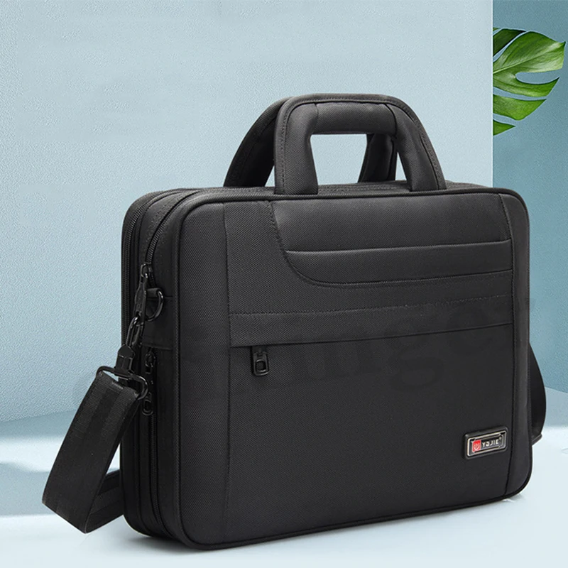 OYIXINGER Tas Laptop Pria Tas Komputer Bisnis Messenger Tas Kantor Pria untuk Xiaomi Dell MacBook 14 Inci Tas Tangan Bahu Pria