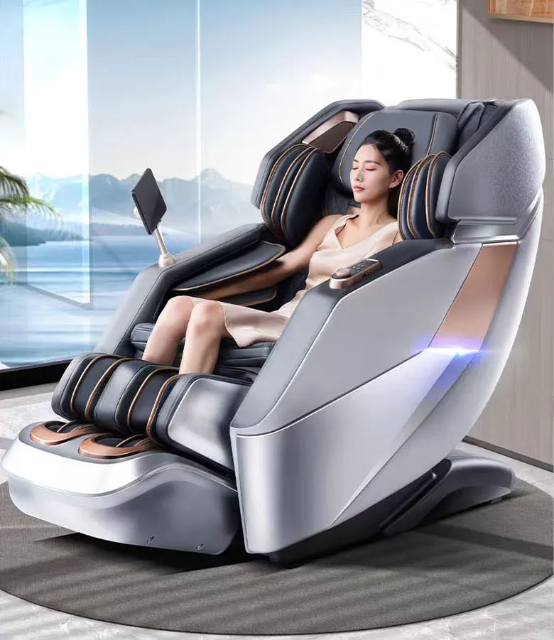 4d Sl Track Voice Old Massage Chair Luxury  Body 8d Electric zero Gravity Touch Screen