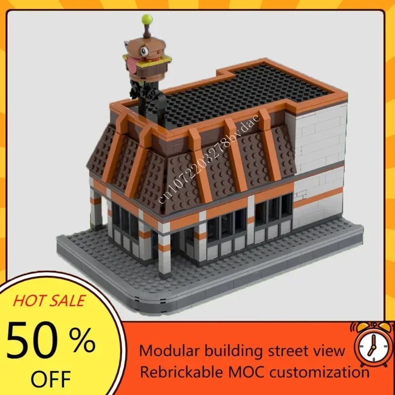 

788PCS Greasy Groove MOC Custom Street View DIY Model Puzzle Creative Architecture Assembly Educational Toy Gift for Birthday