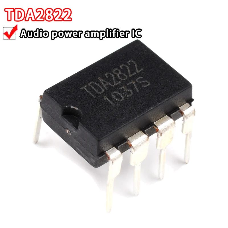 AMPLIFICADOR DE POTENCIA DE audio IC en línea, chip DIP-8, 10 piezas, TDA2822M, TDA2822