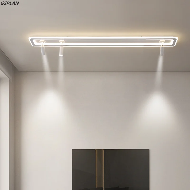 Modernes Licht für Wohnzimmer, Flur, Esszimmer, Schlafzimmer, Büro, einfach, schwarzes Gold, Decken beleuchtung, Fernbedienung