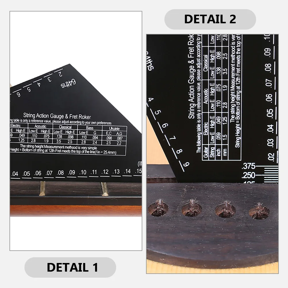 

Guitar String Ruler Electric Acoustic Height Measuring Instruments Leveling Luthier Gauge Stainless Steel Tools
