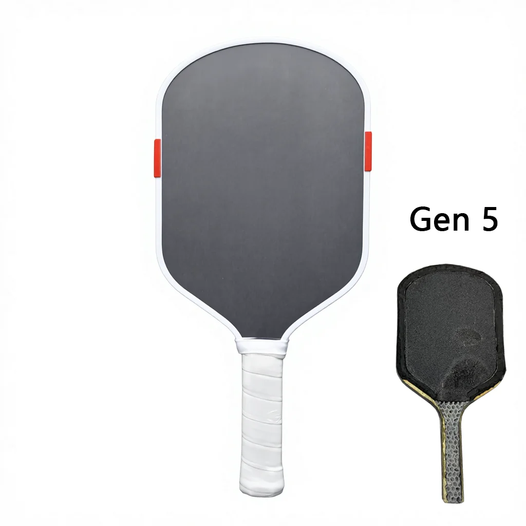 High Quality Fifth Generation  EVA Surround Foam Boom Equipped With Metal Counterweights Pickleball Paddle Raw Carbon Fibe