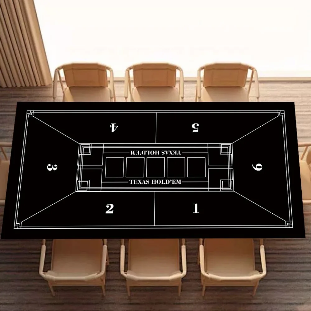 سجادة طاولة بوكر تكساس هولدم مقاس 120 × 60 سم، تصميم رائع ومبتكر مع غرزة قفلية، إكسسوارات ترفيهية مطاطية