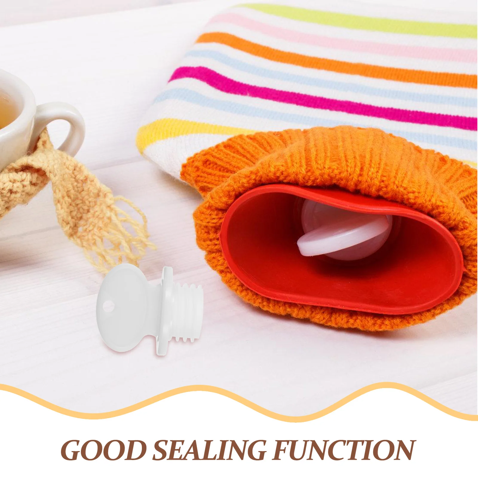 

5Pcs Hot Water Sack Plugs Portable Plastic Replacement Stoppers Anti-Leak Small Seal Caps for Hot Water Bags Small Plastic Plugs