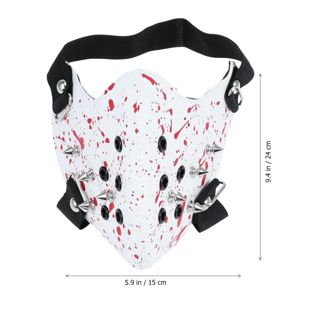 قناع نصف وجه برشام، قناع الهالوين الرائع لتصميم نمط فاسق التنكرية، شريط مطاطي قابل للتعديل #2