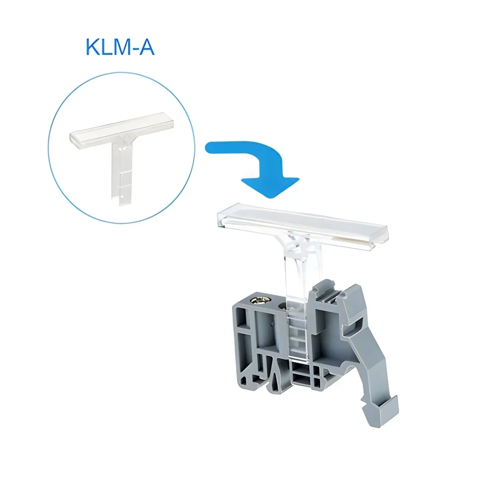 1 Piece KLM-A Terminal Strip Clear Marker Carrier Holder Din Rail Terminal Block