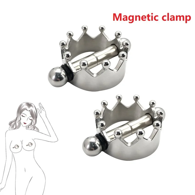 Crown Adjustable Nipple Clip Metal Jewelry Nipple Clip Couple Foreplay Flirting Fun Props Adult Toys accessoire sexeul couple