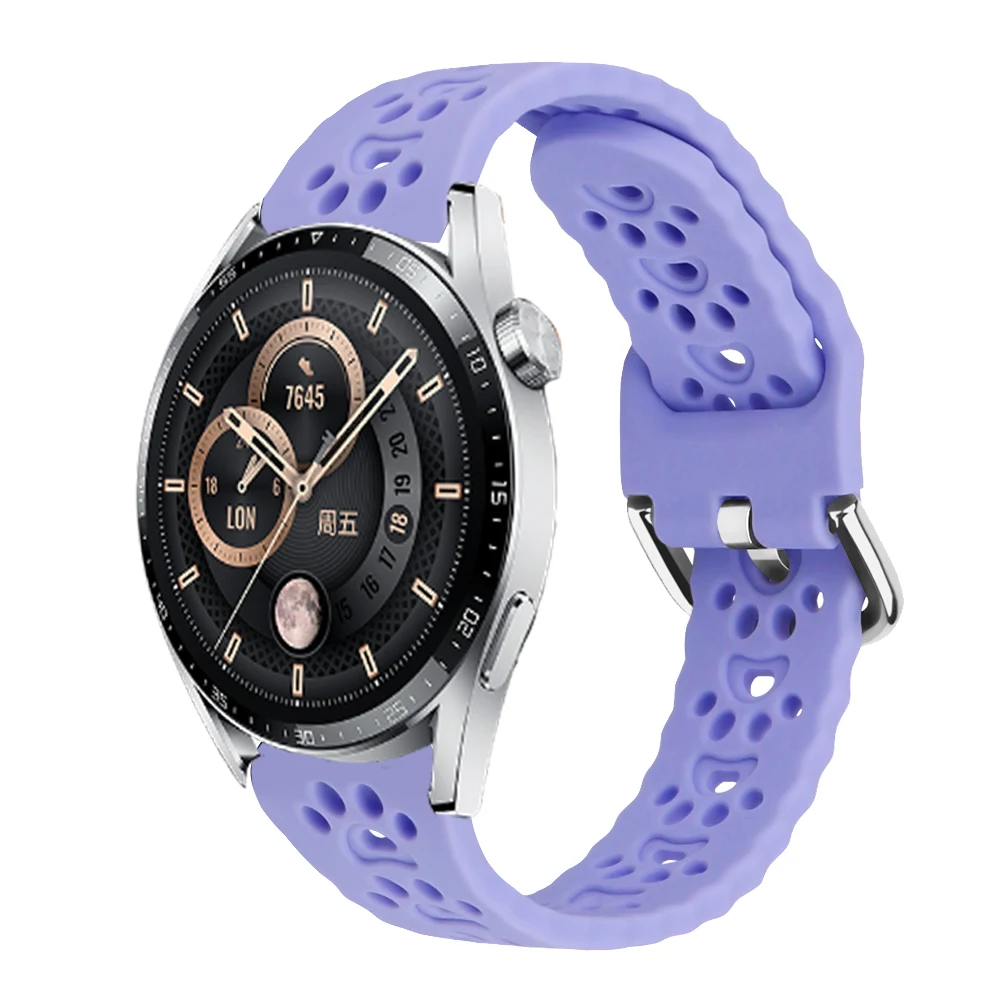 Gelang Silikon Wanita 20Mm 22Mm untuk Jam Tangan HUAWEI GT 3 46Mm 42Mm Gelang HONOR Magic WATCH 2 GS 3 Pro ES Strap Gelang Olahraga