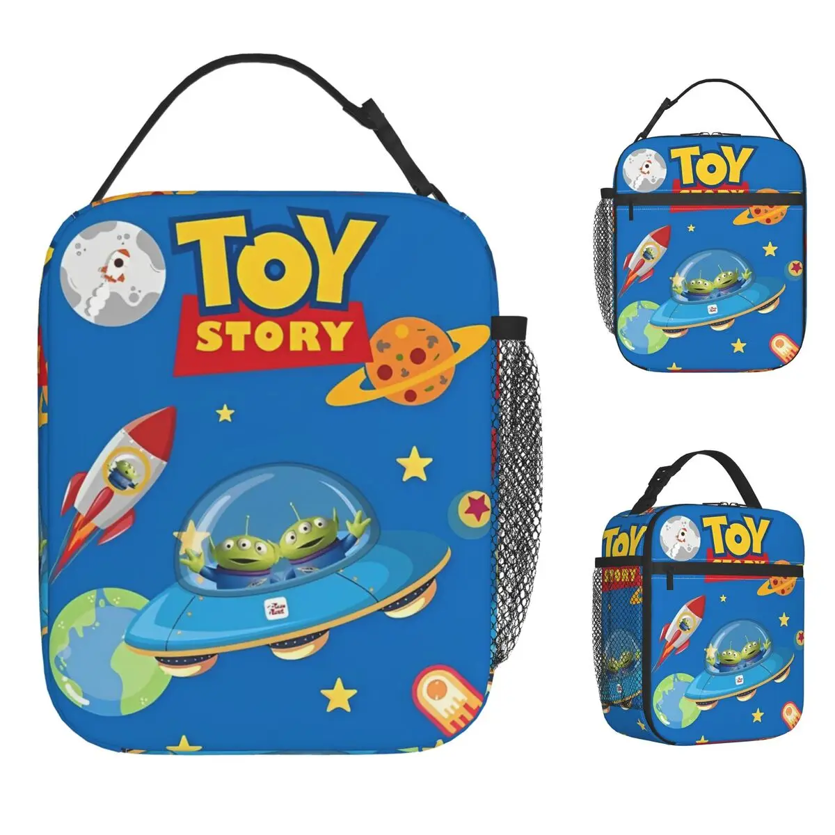 

Изолированные сумки для обеда с героями мультфильмов TS, портативный милый контейнер для еды с изображением пришельцев, термосумка, ланч-бокс, сумка для колледжа, пикника для мужчин и женщин