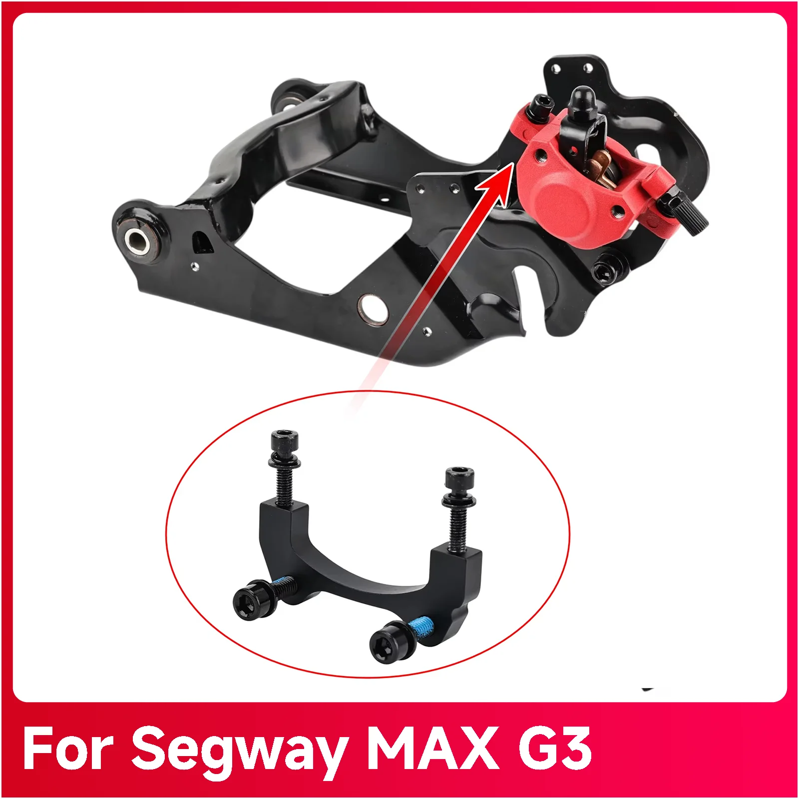 Original Front Rear Disc Brake Adapter Contains 4 Screws For Segway MAX G3 Electric Scooter Aluminium Alloy Seat