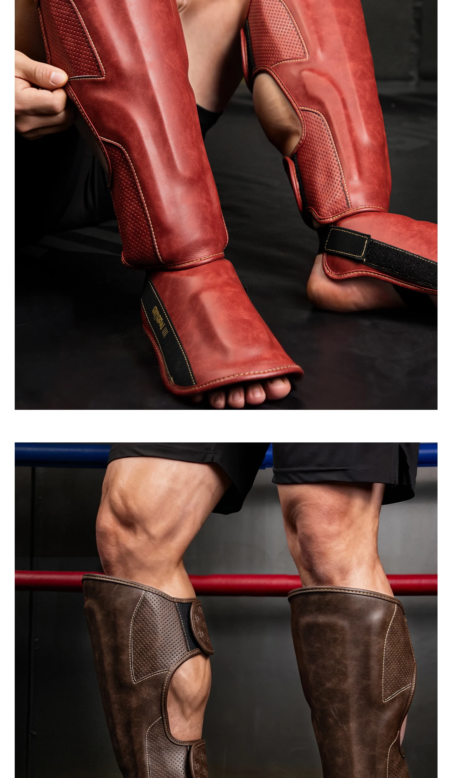 Neue Kickbox- und Box-Schienbeinschoner, Muay Thai Kampfsport-Sanda-Wushu-Beinschutz, Taekwondo-Knöchelschoner für Erwachsene und Kinder – Detail 9