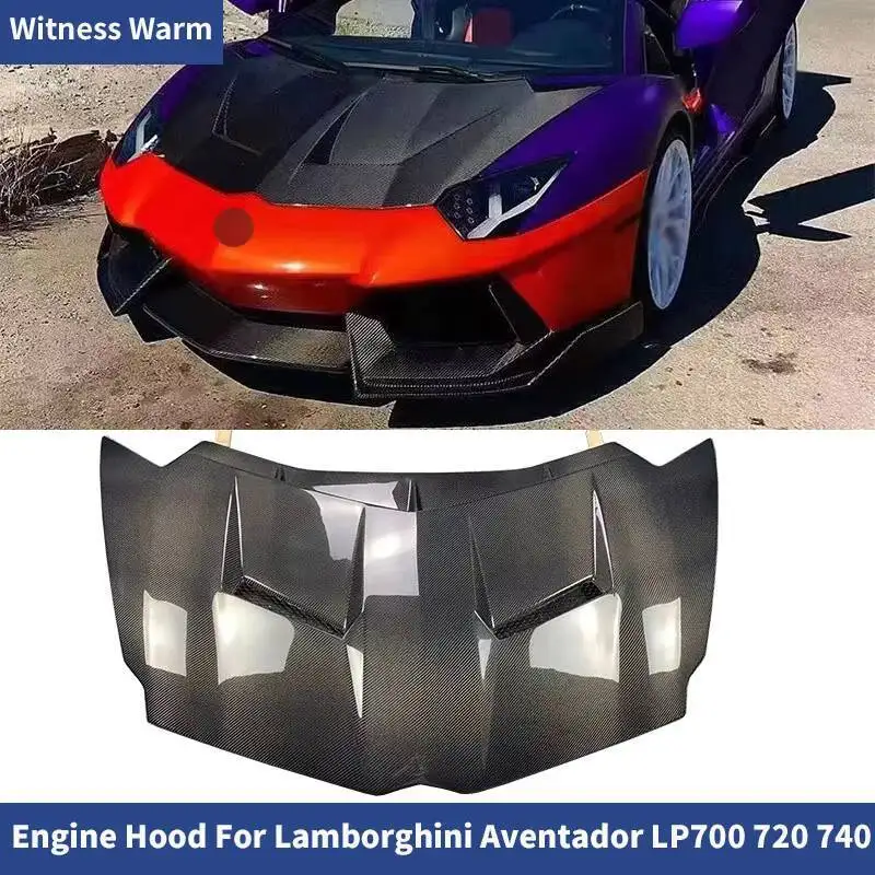 

Капот из углеродного волокна для Aventador s LP740, капот для Lamborghini LP700 720, передний капот двигателя, крышка багажника, комплект кузова