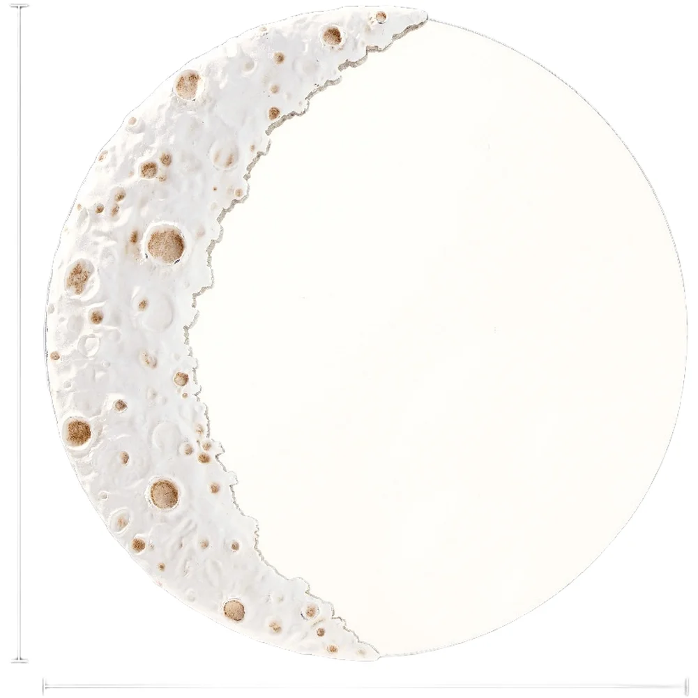 Living Room Decor Moon Mirror Lunar Hanging Figurine Silver,White,Gold Realistic Lunar Details Lightweight Resin