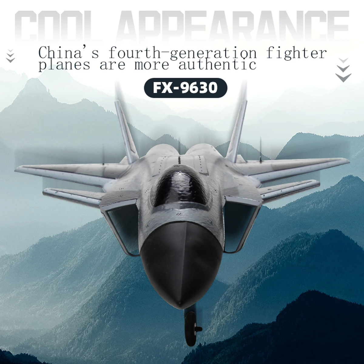 FX9630 J20 RC Plane Gyroscope Power Fighter Remote Control Airplane Anti-collision Soft Rubber Head Glider with Culvert Design view 3