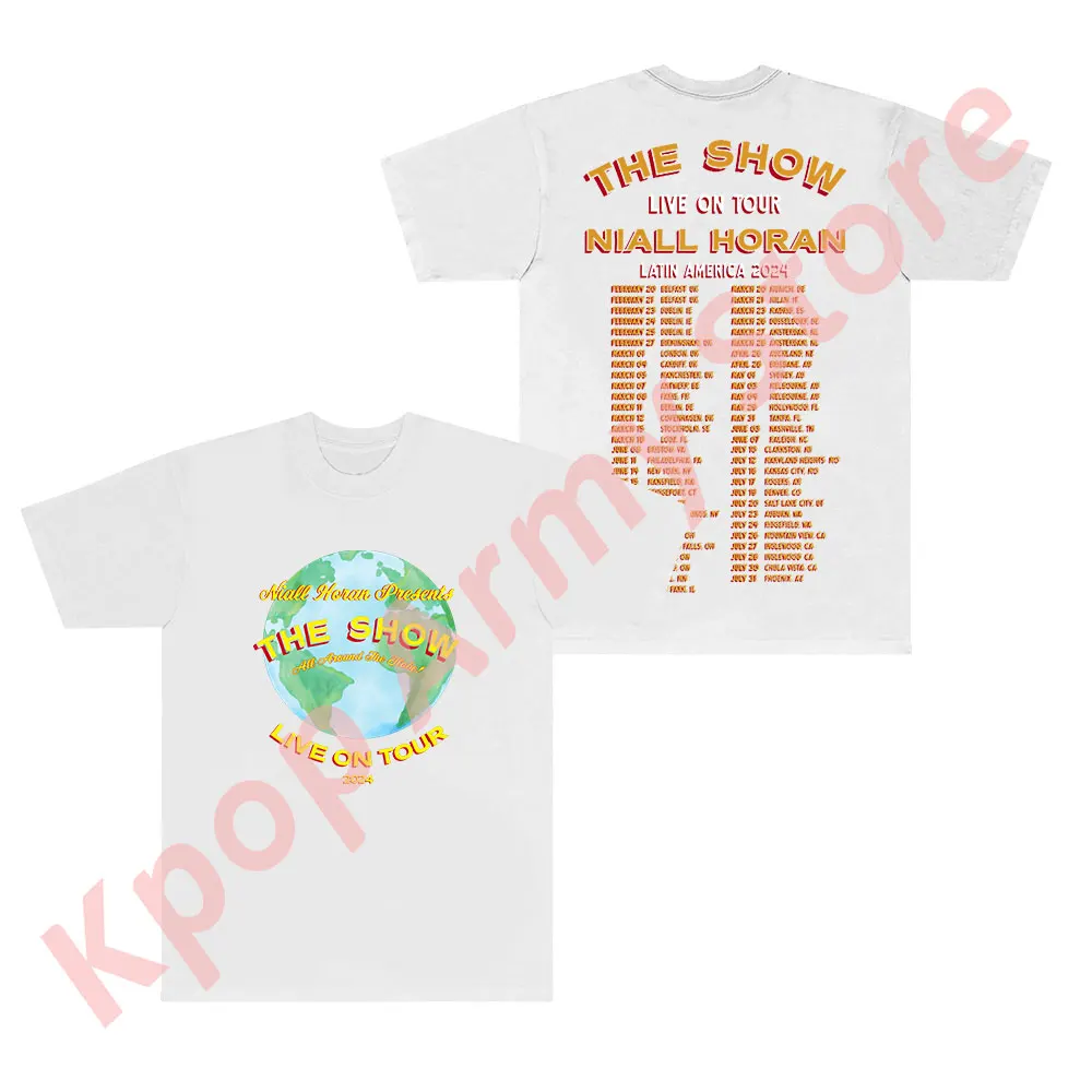 Niall Horan T-shirts 2024 The Show Tour Merch Tee Summer Unisex Fashion Casual Crewneck Short Sleeve Tshirts