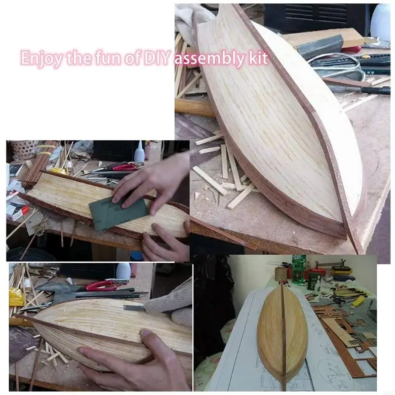 D0JC Model Sailing Ship Building Set Toy DIY Boat Kits Model Ship Teens Puzzle Gift