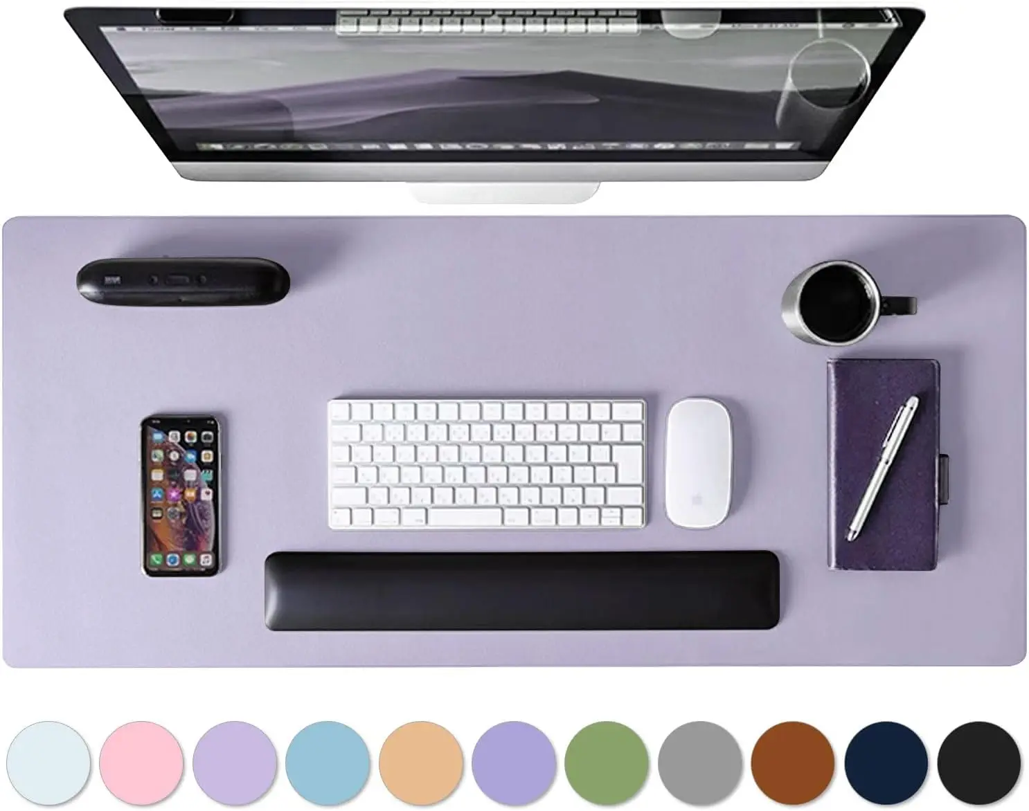 

Leather Desk Pad, Mouse Pad, Office Mat, Non-Slip PU Leather Blotter, Waterproof Writing Pad for Home，Laptop Desk Pad Protector