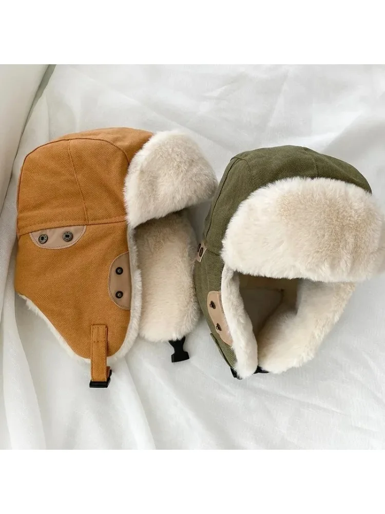 AliExpress 1 PCS Cotton Hat Windproof Headgear Unisex Warm Riding Hats Ski Winter Protective Ear Cover Outdoor Sports Thickened