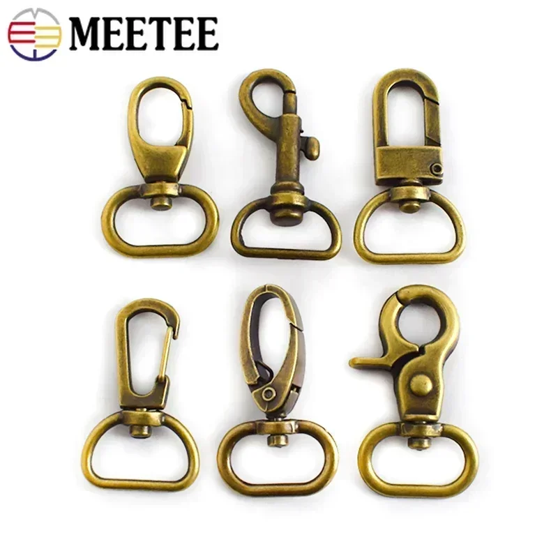 10/20Pcs Bronze Metal Lobster Buckle Swivel Trigger Snap Cilp Clasp Carabiner Hook Bag Belt Strap Hanger Hardware Accessories