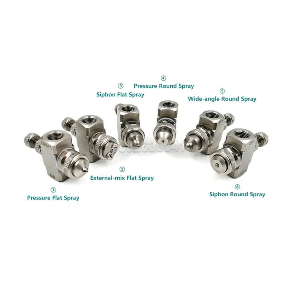 Discount Adjustable Fine Mist Sprayer Air Atomizing Fog Jet Nozzle Siphon Two-Fluid Gas-water Mixing Atomization Spray 1/4"