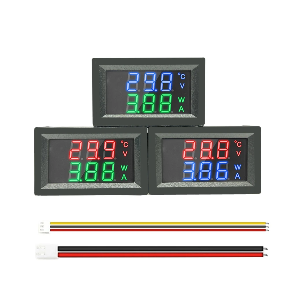 High Quality NEW DC 100V 10A Voltmeter Ammeter Blue + Red LED Amp Dual Digital Volt Meter Gauge