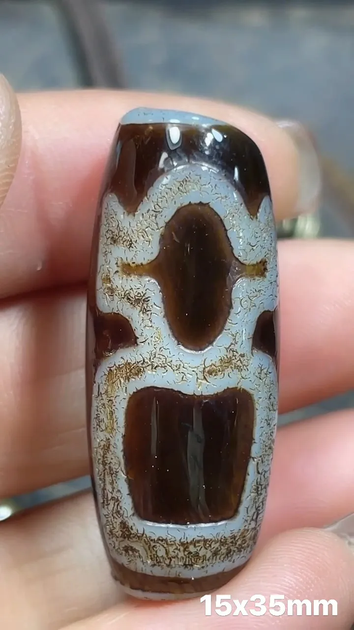 Tibetan Nepalese Himalayan Bead Ancient agate Old Dzi Talisman 1 eye Bead Amulet