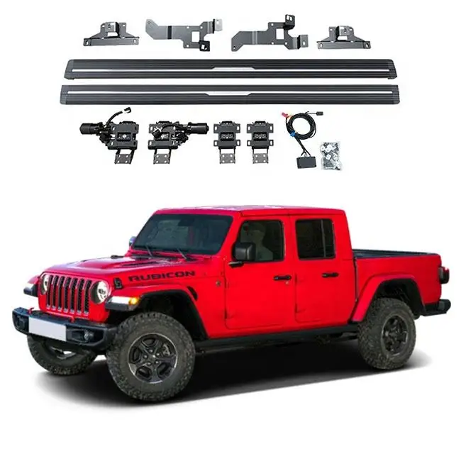 Car Accessories 4x4 Pickup Electric Side Step Truck Aluminum foot board step Automatic Running Boards for Jeep Gladiator 2022