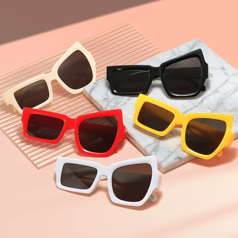 Gafas de sol irregulares de moda, estilo INS, divertidas, que realzan la personalidad, las mismas que usan las celebridades de Internet en Douyin