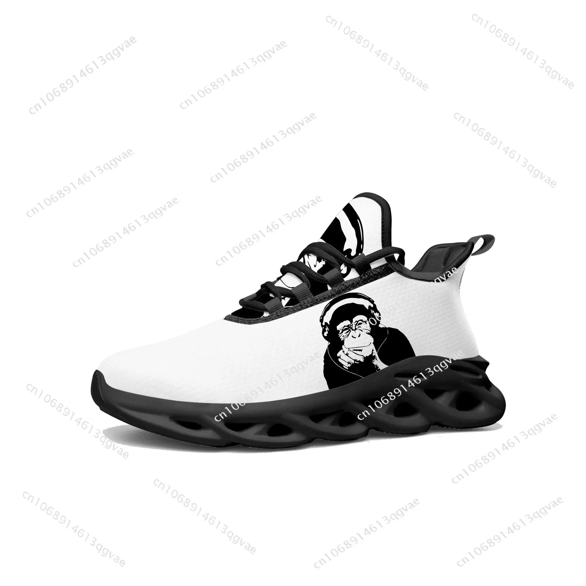 Banksy Thinking Chimp Flats Sneakers Mens Womens Sports Running High Quality Sneaker Lace Up Mesh Footwear Tailor-made Shoe
