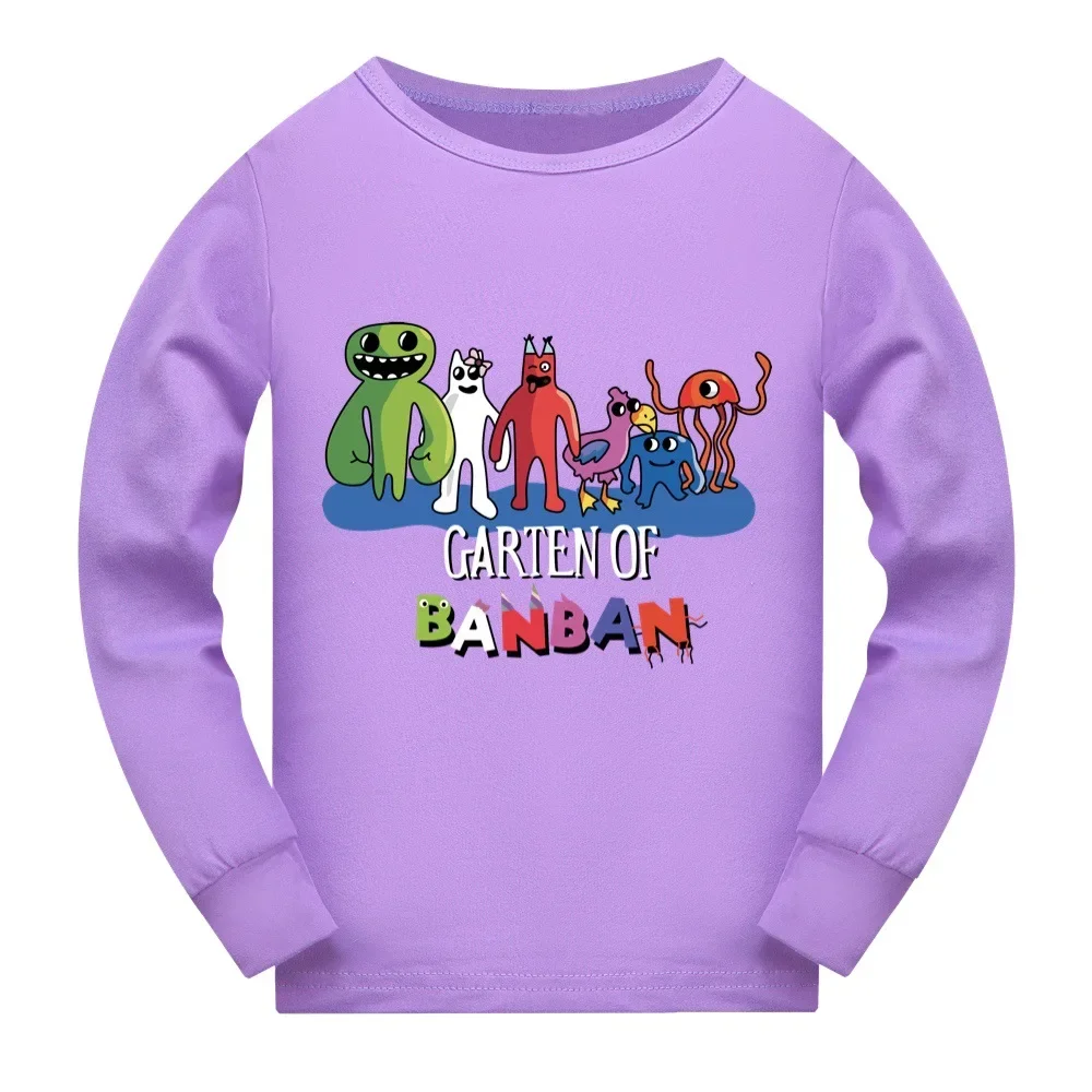 New Garden of Banban Tshirt Kids Cartoon Garten Ban T-shirt Toddler Girls Casual Innerwear Baby Boys Long Sleeve Pijama Tops