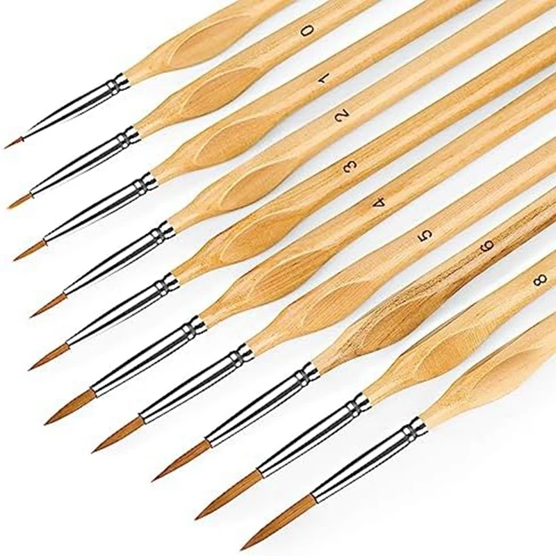 11PC Fine Detail Paint Brush Set Mini Small Painting Brushes Fit For Art,Crafts,Acrylic,Watercolor