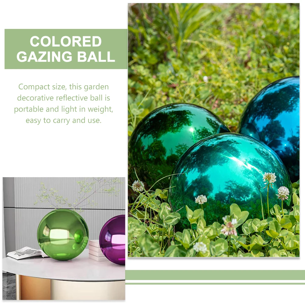 

Stainless Steel Ball 180MM Gem Green Gazing Balls For Gardens Gazing Balls for Garden Decor Outdoor Patio nament Sphere