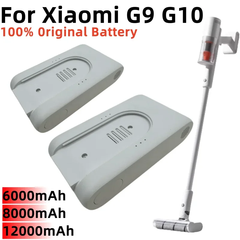 NEW 25.2V Rechargeable lithium ion Battery Pack 6.0Ah 8.0Ah 12.0Ah for Xiaomi Mijia G9 G10 Wireless Vacuum Cleaner Accessories